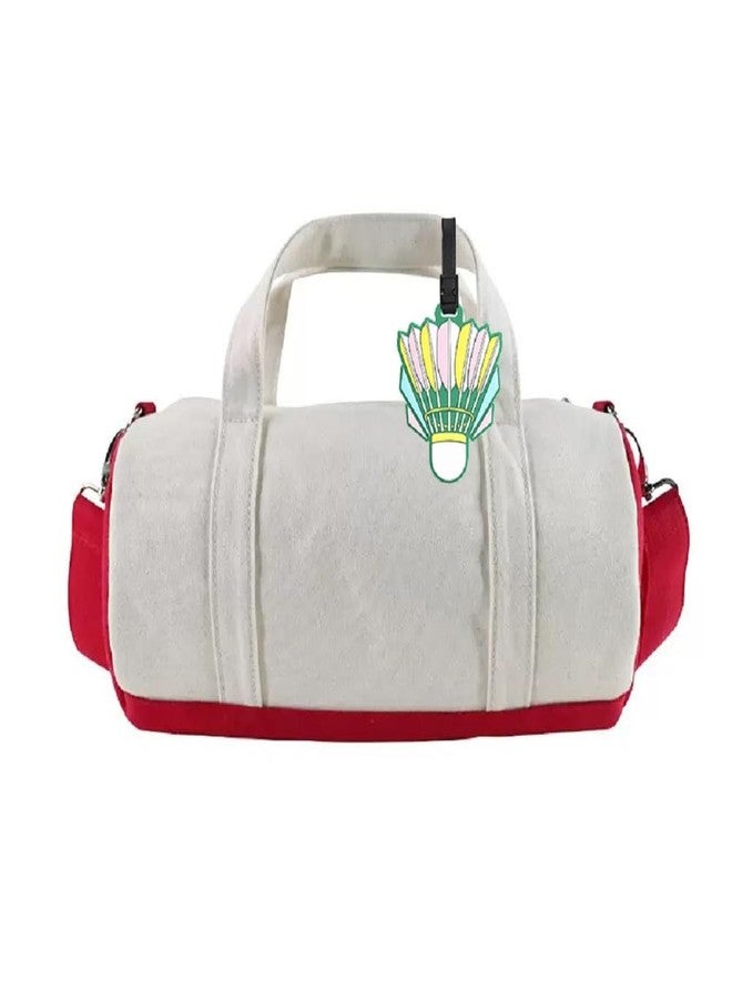 QFSH Colorful Badminton Silicone Luggage Tag Cute Sports Themed Travel Bag Identifier with Secure Attachment for Easy Recognition - Image 4